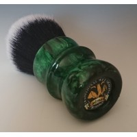 30mm Tuxedo shaving brush with Malachite Green Pearl